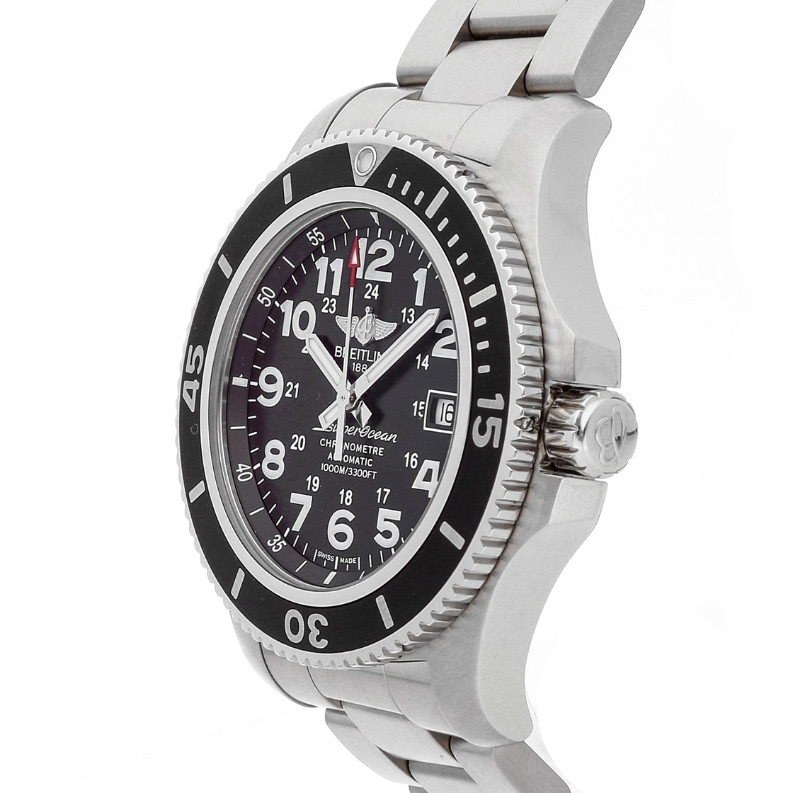 

Breitling Black Stainless Steel Superocean II A17392D7/BD68 Men's Wristwatch 44 MM