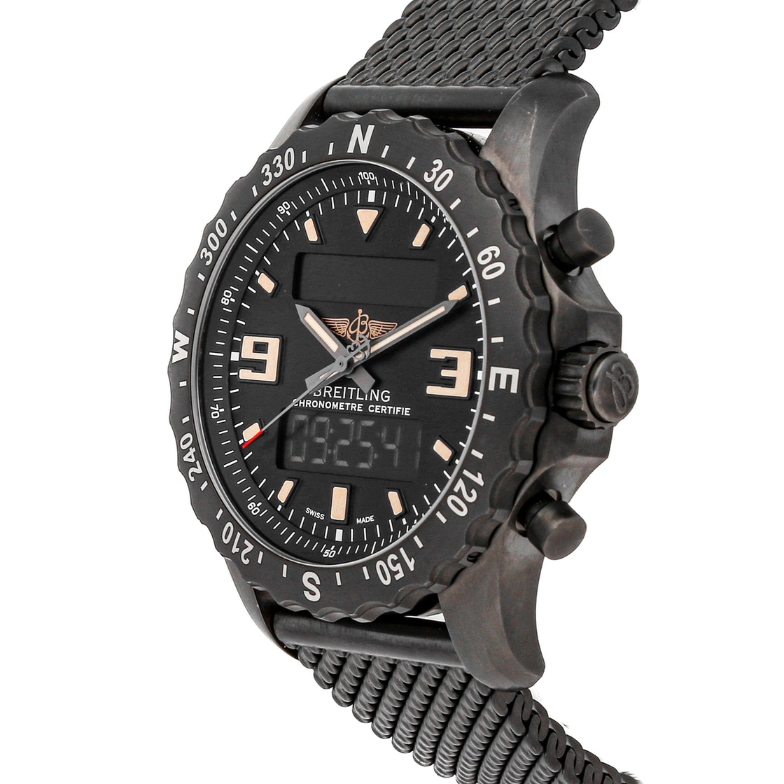 

Breitling Black Blacksteel Professional Chronospace M7836622/BD39 Men's Wristwatch 48 MM