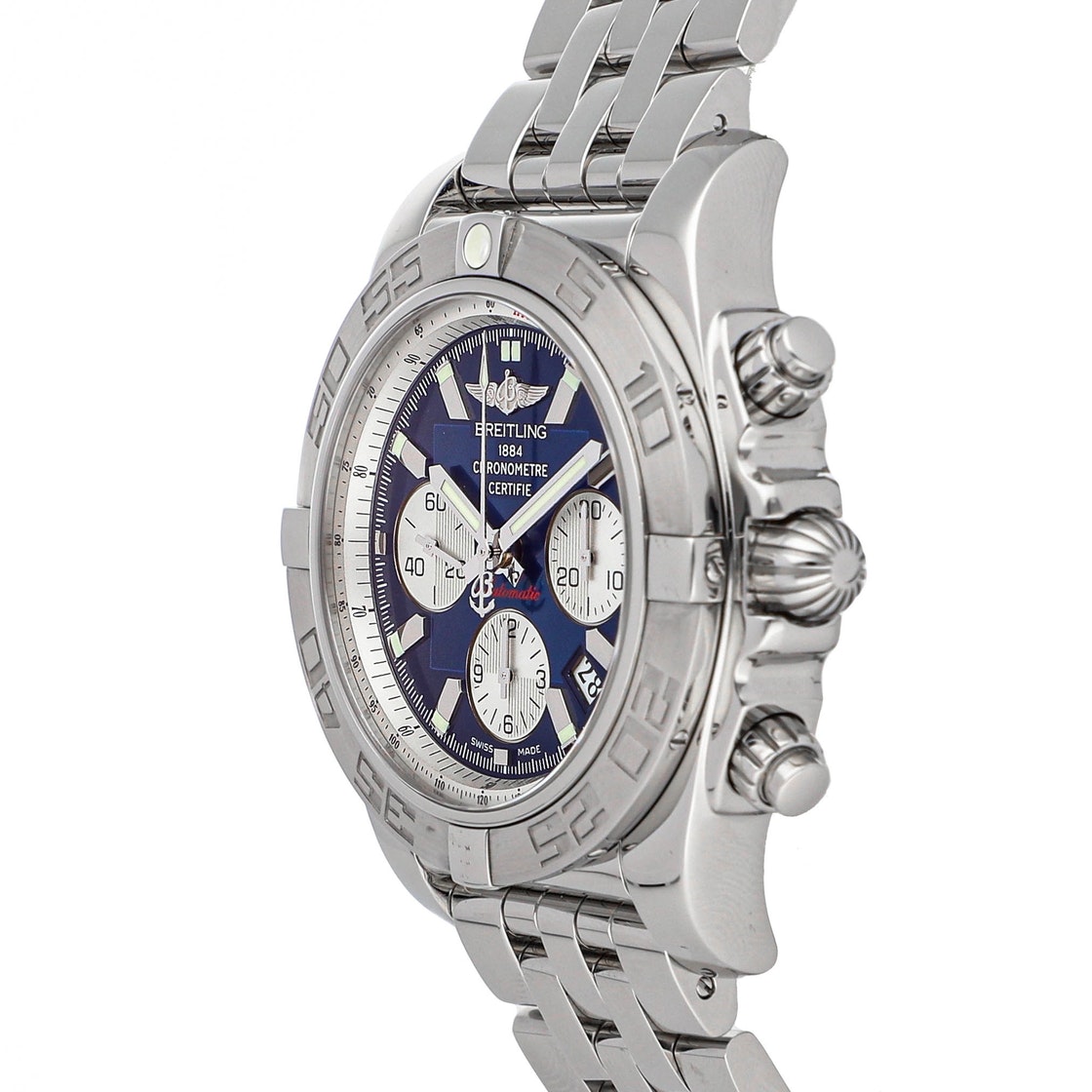 

Breitling Blue Chronomat Stainless Steel AB011011/C788 Men's Wristwatch 44 MM
