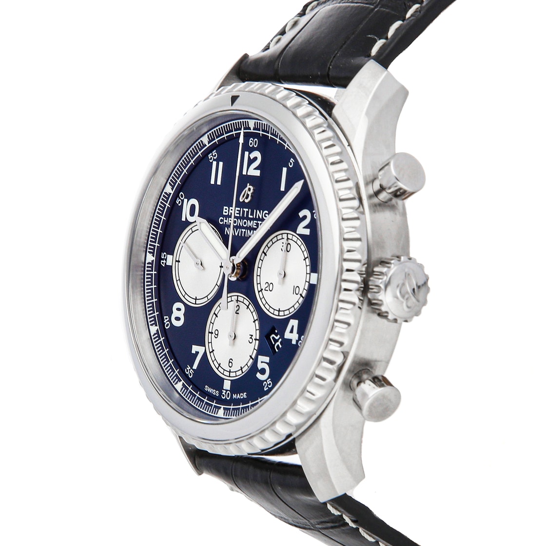 

Breitling Bleu Stainless Steel Navitimer 8 B01 Chronograph AB0117131C1P1 Men's Wristwatch 43 MM, Blue