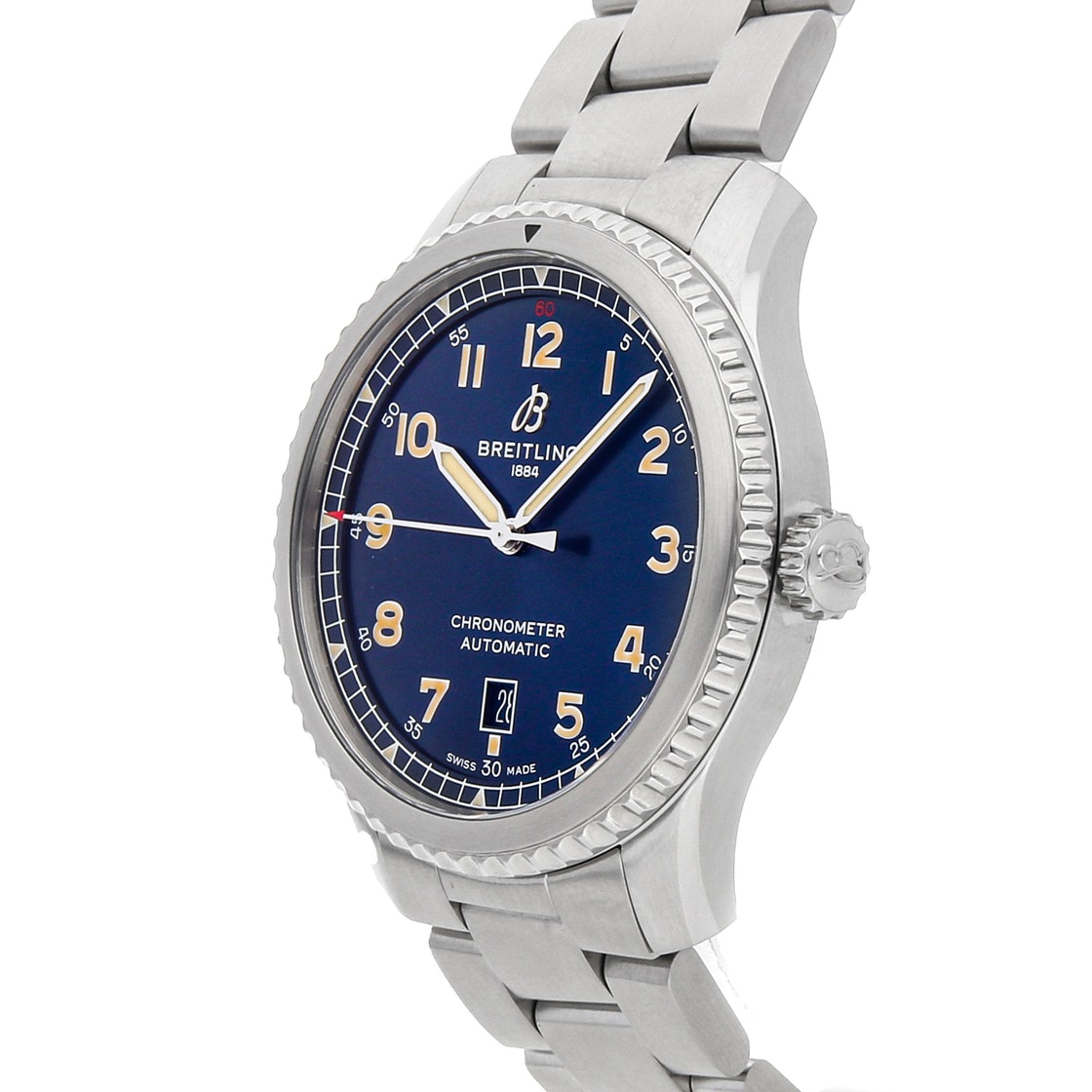 

Breitling Blue Stainless Steel Aviator 8 A17315101C1A1 Men's Wristwatch 41 MM