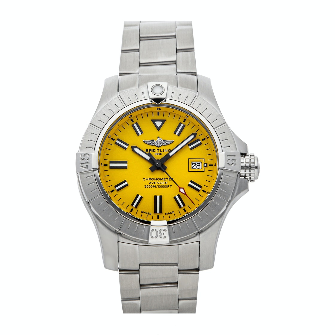 Breitling Yellow Stainless Steel Avenger Seawolf A17319101I1A1 Men's  Wristwatch 45 MM Breitling | TLC