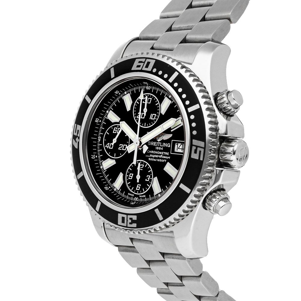 

Breitling Black Stainless Steel Superocean Chronograph A13341A8/BA84 Men's Wristwatch 44 MM