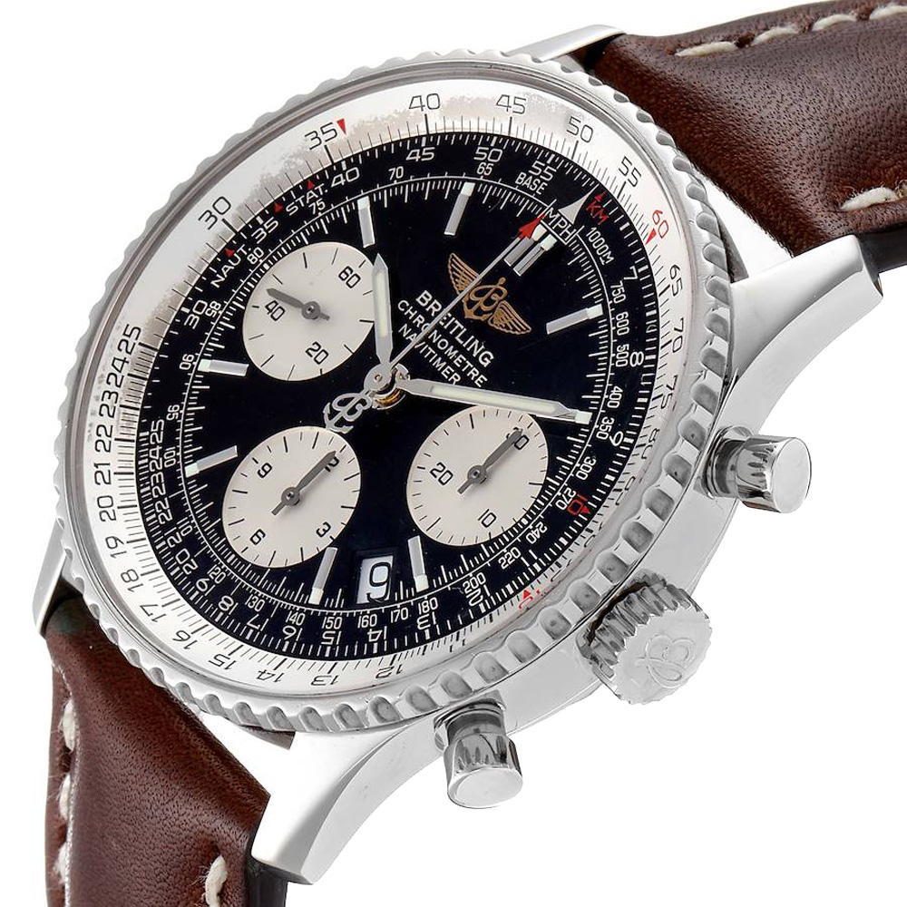 

Breitling Black Stainless Steel Navitimer Chronograph A23322 Men's Wristwatch 42 MM