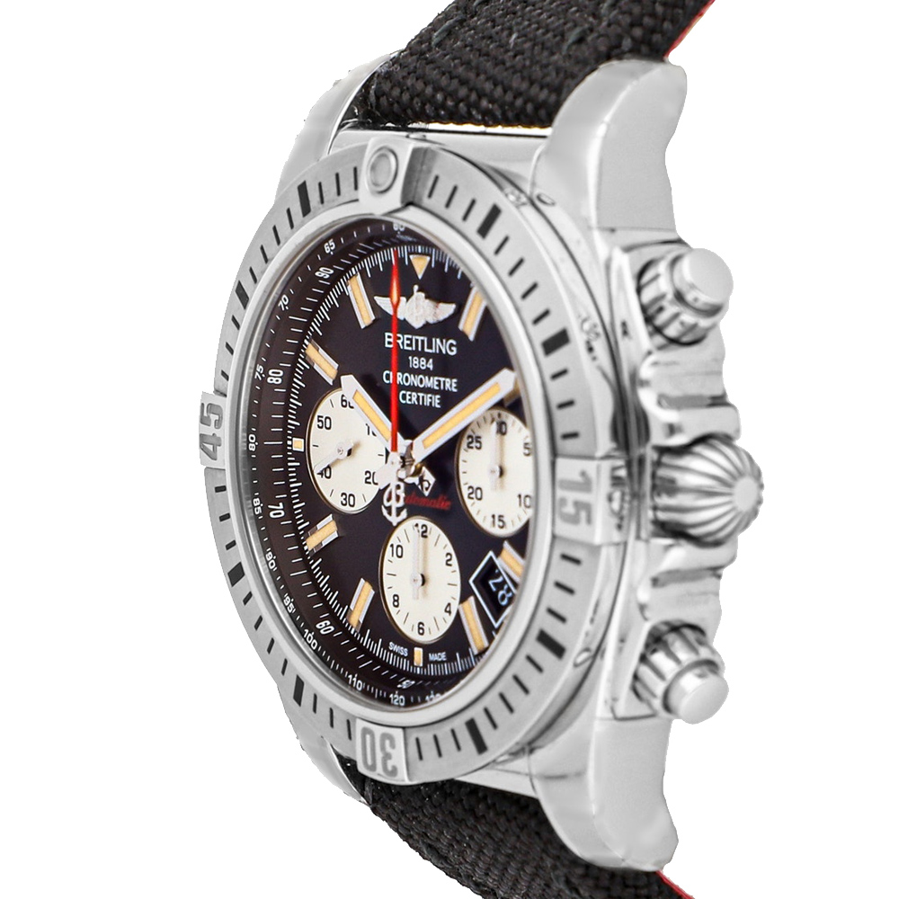 

Breitling Black Stainless Steel Chronomat Airborne AB01154G/BD13 Men's Wristwatch 44 MM
