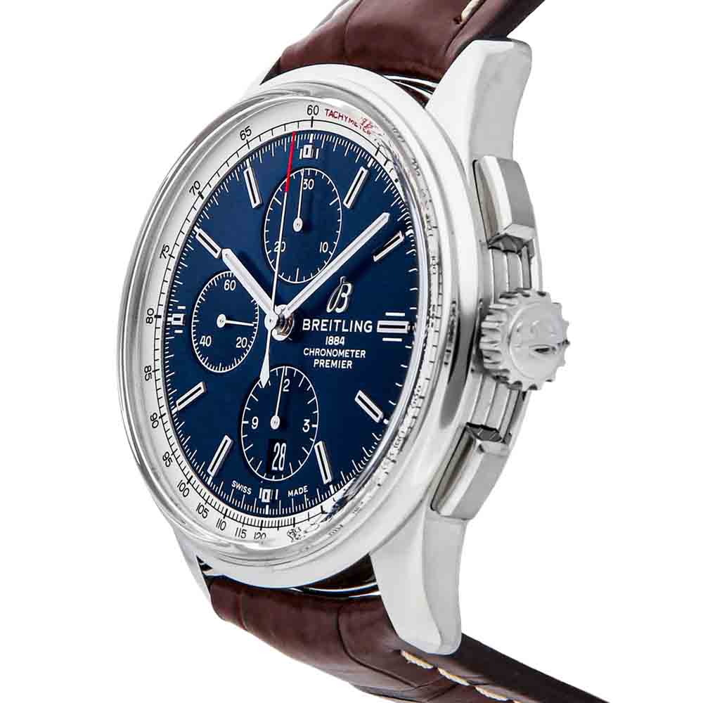 

Breitling Blue Stainless Steel Premier Chronograph A13315351C1P1 Men's Wristwatch 42 MM