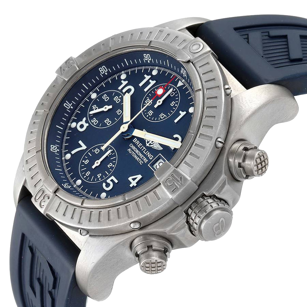 

Breitling Blue Titanium Avenger Chronograph E13360 Men's Wristwatch 44 MM