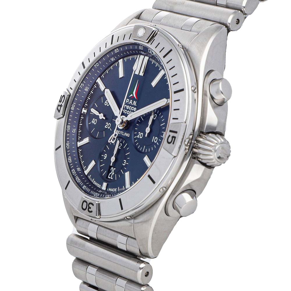 

Breitling Blue Stainless Steel Chronomat B01 Frecce Tricolori Limited Edition AB01344A1C1A1 Men's Wristwatch 42 MM