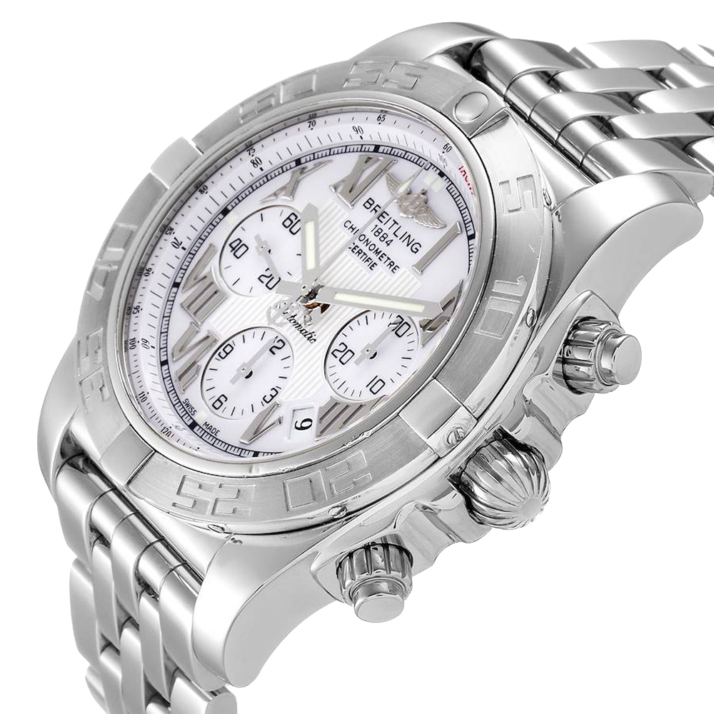 

Breitling White Stainless Steel Chronomat