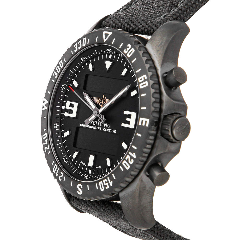 

Breitling Black Blacksteel Chronospace Military M78367101B1W1 Men's Wristwatch 46 MM