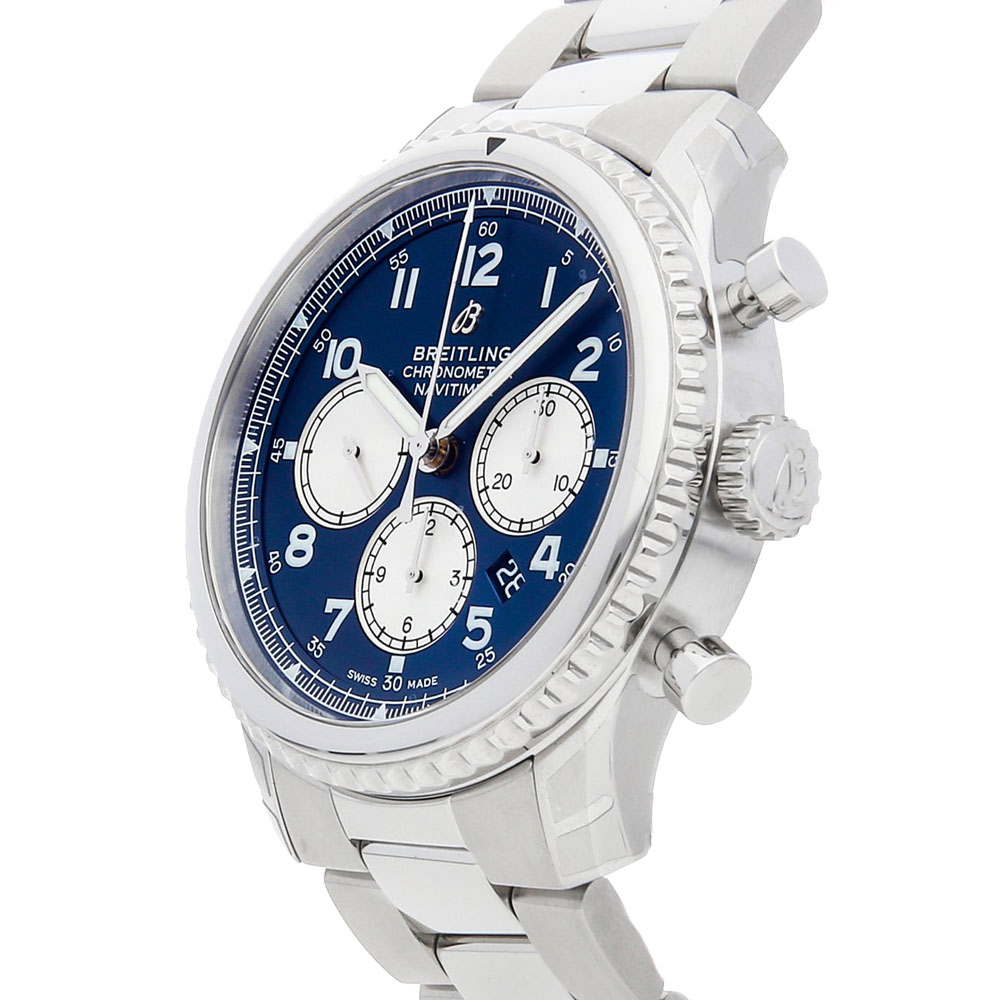 

Breitling Blue Stainless Steel Navitimer 8 B01 Chronograph AB0117131C1A1 Men's Wristwatch 43 MM