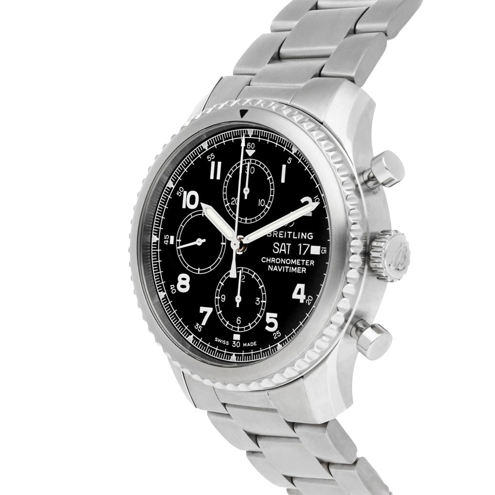 

Breitling Black Stainless Steel Navitimer 8 Chronograph A13314101B1A1 Men's Wristwatch 43 MM