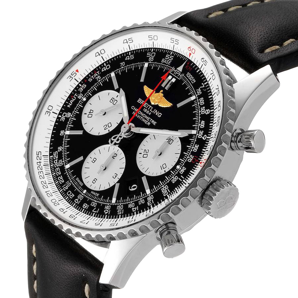 

Breitling Black Stainless Steel Navitimer 01 Automatic AB0120 Men's Wristwatch 41 MM