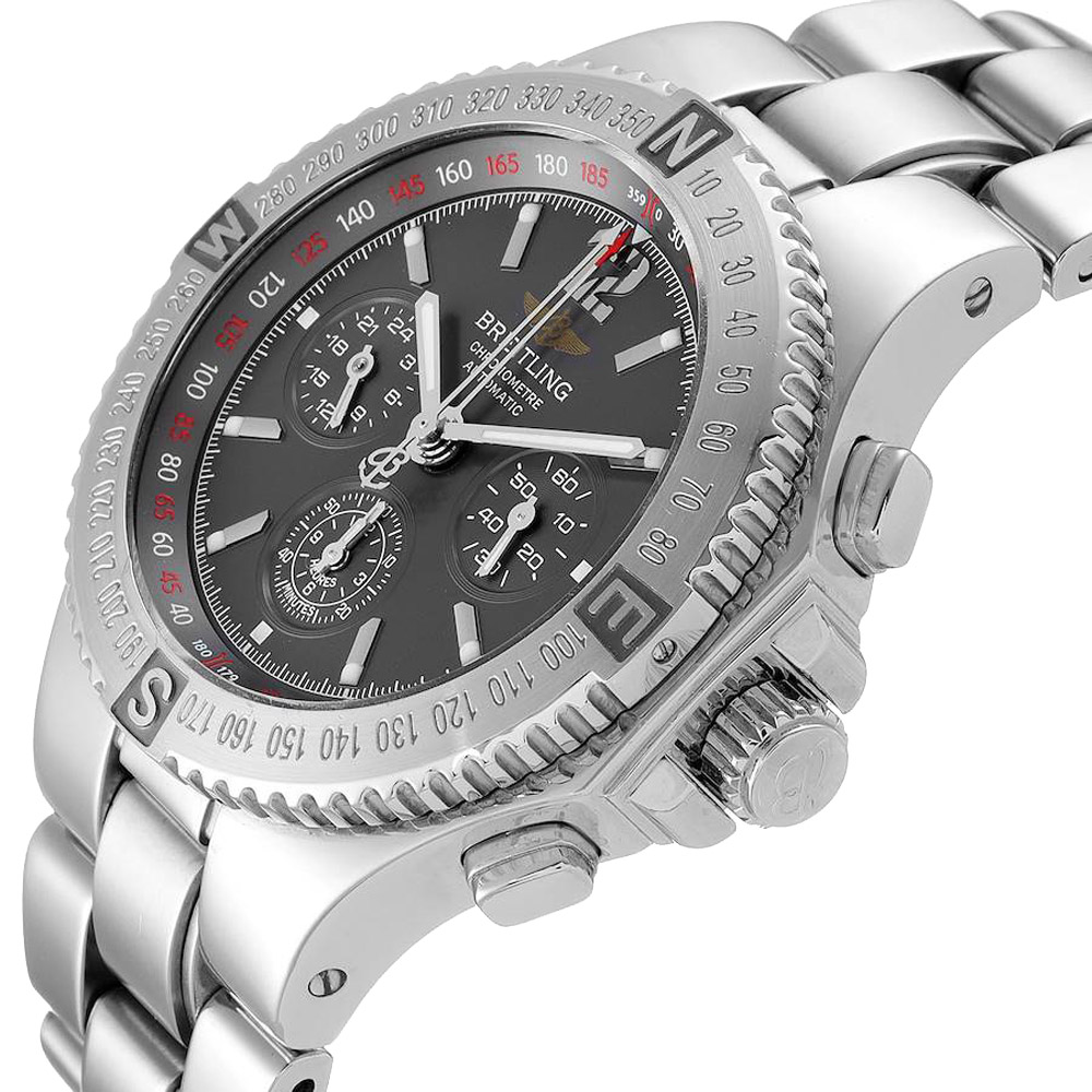 

Breitling Grey Stainless Steel Hercules Chronograph A39362 Men's Wristwatch 45 MM