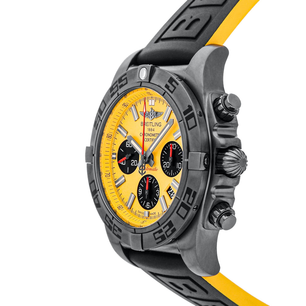 

Breitling Yellow Blacksteel Chronomat MB0111C3/I531 Men's Wristwatch 44 MM