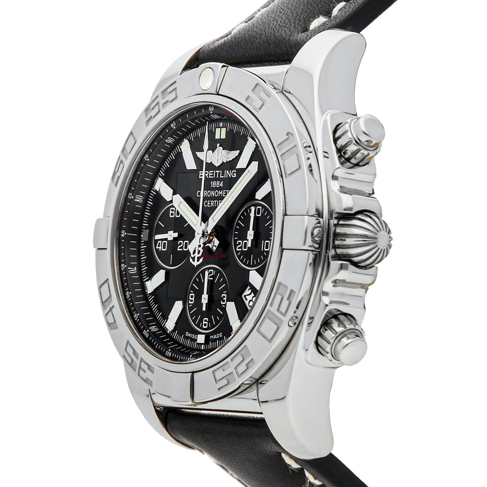 

Breitling Black Stainless Steel Chronomat AB011012/M524 Men's Wristwatch 44 MM