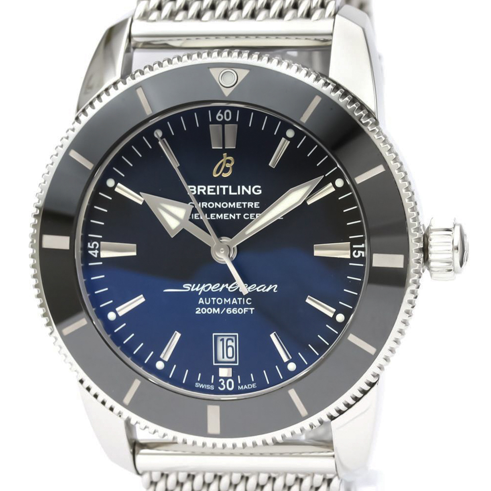 

Breitling Black Stainless Steel Superocean Heritage II AB2020 Automatic Men's Wristwatch 46 MM