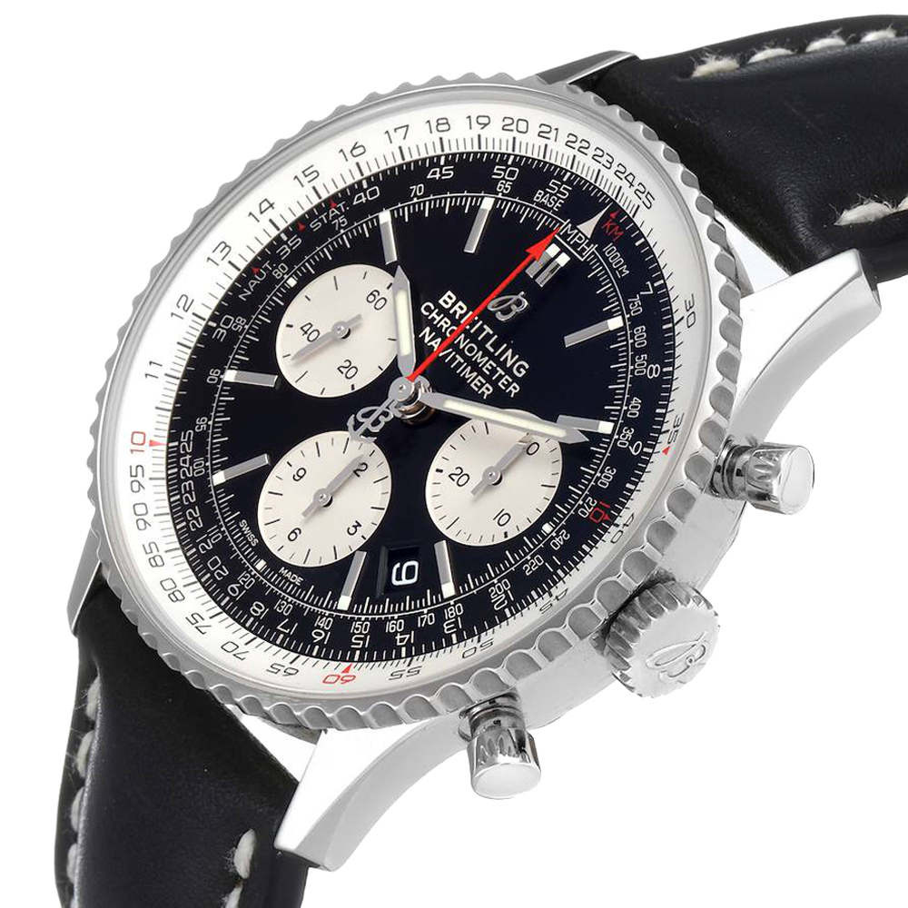 

Breitling Black Stainless Steel Navitimer 01 AB0121 Men's Wristwatch 43 MM