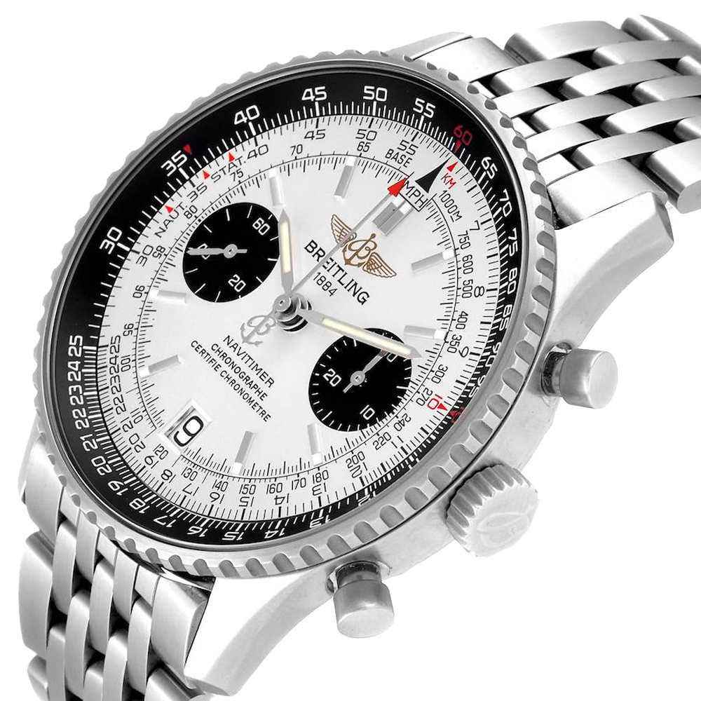 

Breitling Silver Stainless Steel Navitimer Exemplaires Limited Edition A23330 Men's Wristwatch 41.5 MM