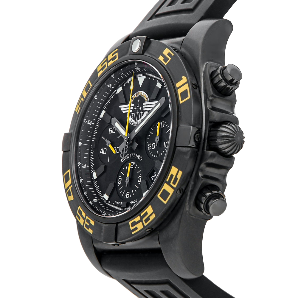 

Breitling Black Blacksteel Chronomat Jet Team Limited Edition MB01109P/BD48 Men's Wristwatch 44 MM