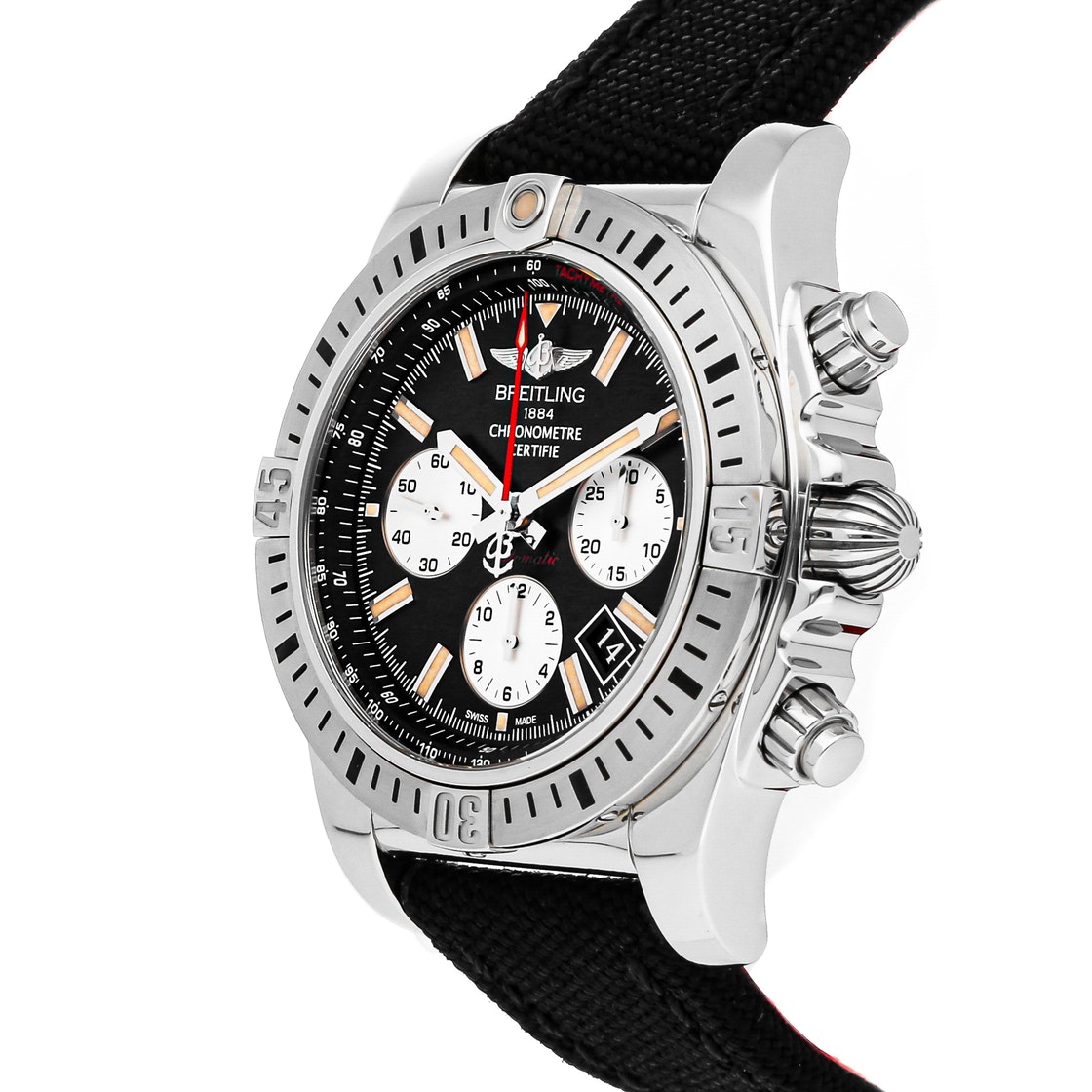 

Breitling Black Stainless Steel Chronomat Airborne AB01154G/BD13 Men's Wristwatch 44 MM