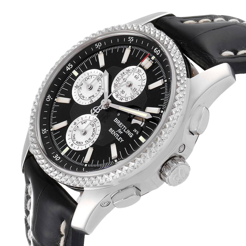 

Breitling Black Stainless Bentley Mark VI Complications P19362 Men's Wristwatch 42 MM
