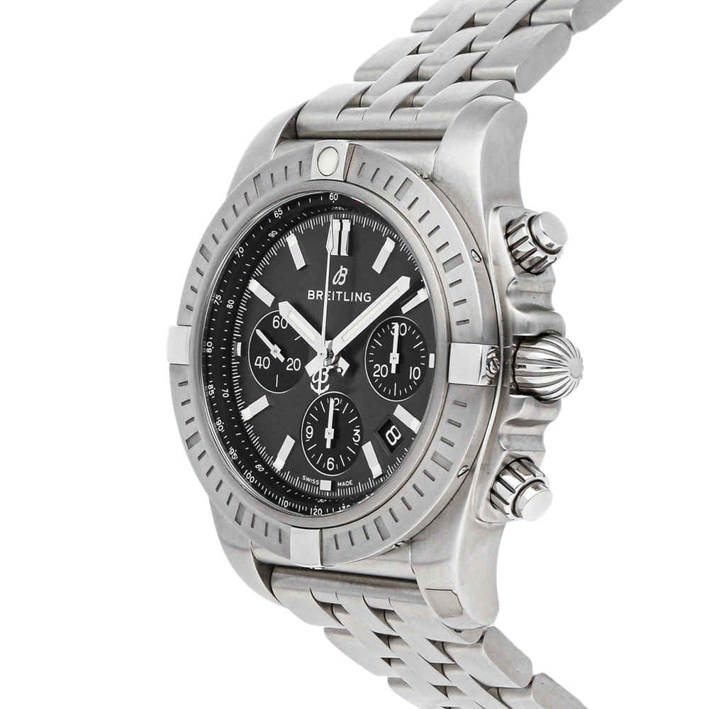 

Breitling Grey Stainless Steel Chronomat B01 Chronograph AB0115101F1A1 Men's Wristwatch 44 MM