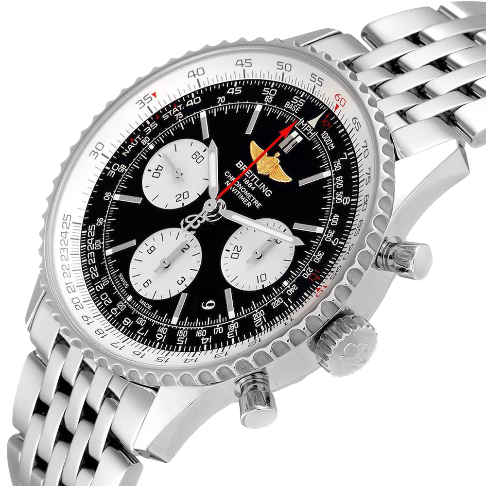 

Breitling Black Stainless Steel Navitimer 01 AB0120 Men's Wristwatch 43 MM