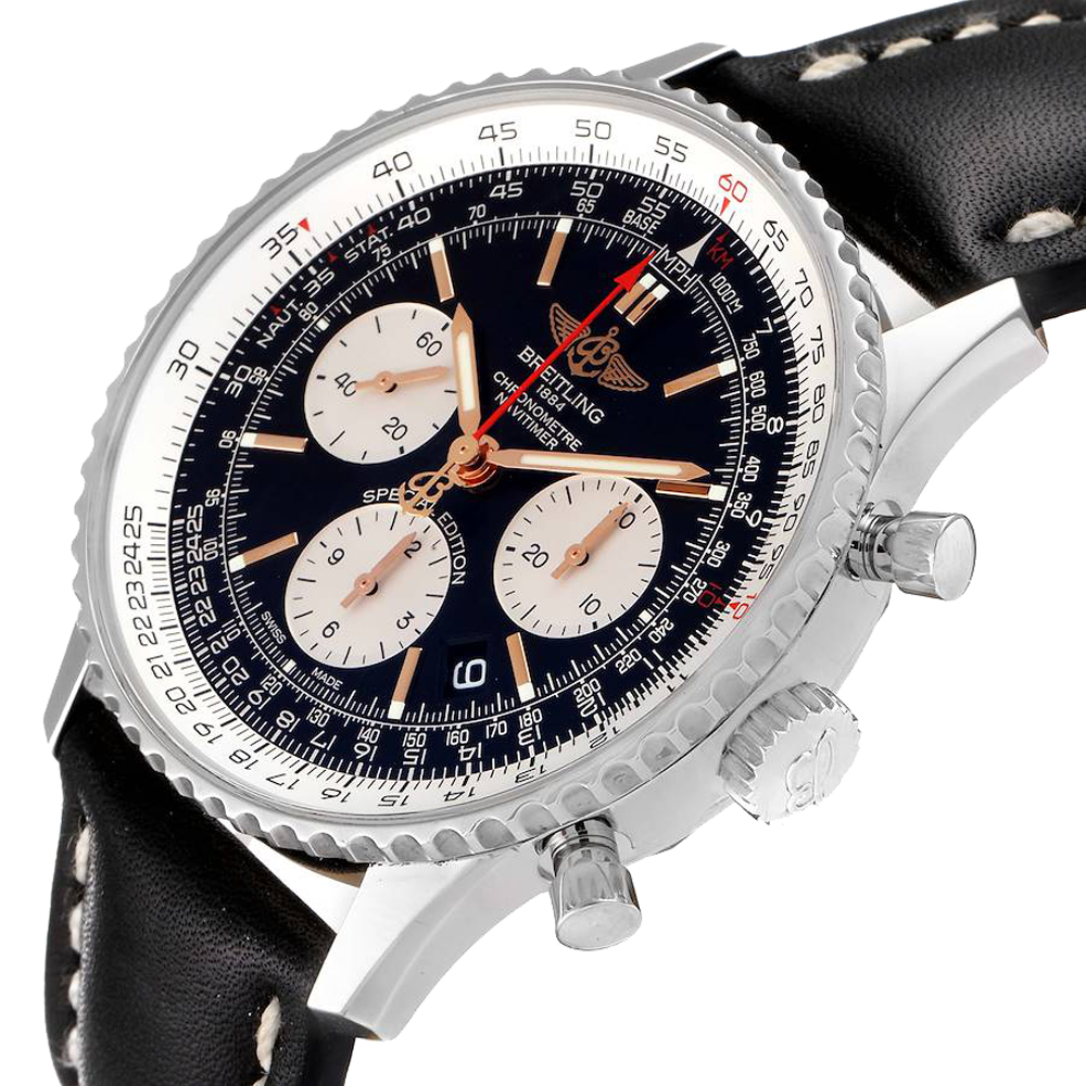 

Breitling Black Stainless Steel Navitimer 01 AB0121 Men's Wristwatch 43 MM