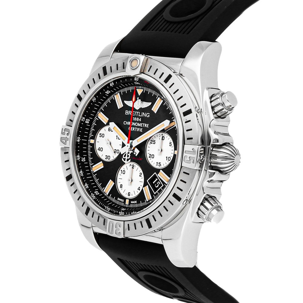 

Breitling Black Stainless Steel Chronomat Airborne AB01154G/BD13 Men's Wristwatch 44 MM