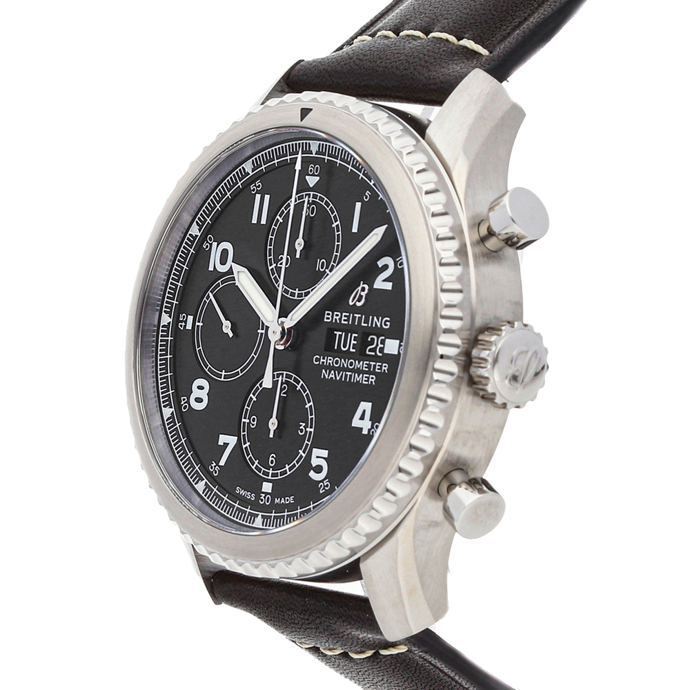 

Breitling Black Stainless Steel Navitimer 8 Chronograph A13314101B1X1 Men's Wristwatch 43 MM