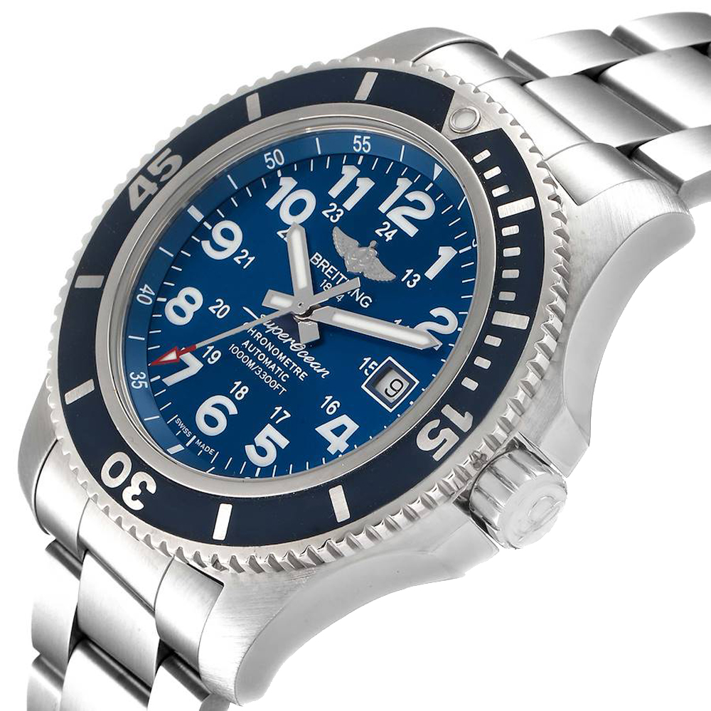 

Breitling Blue Stainless Steel Superocean II A17392 Men's Wristwatch