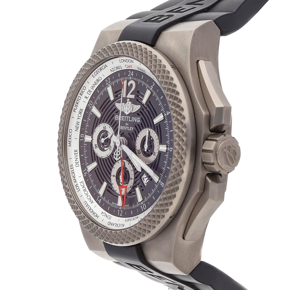 

Breitling Grey Titanium Bentley GMT Chronograph EB043210/M533 Men's Wristwatch 49 MM