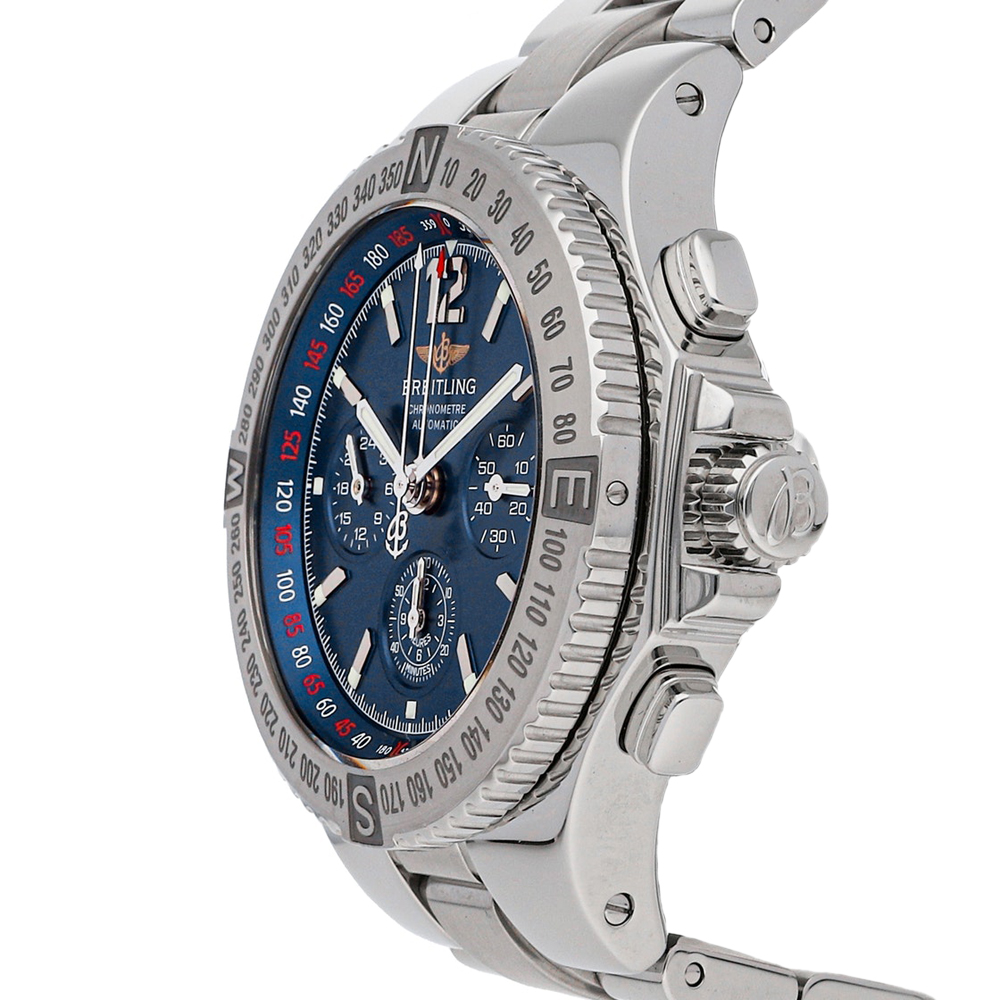 

Breitling Blue Stainless Steel Hercules Chronograph A3936211/C564 Men's Wristwatch