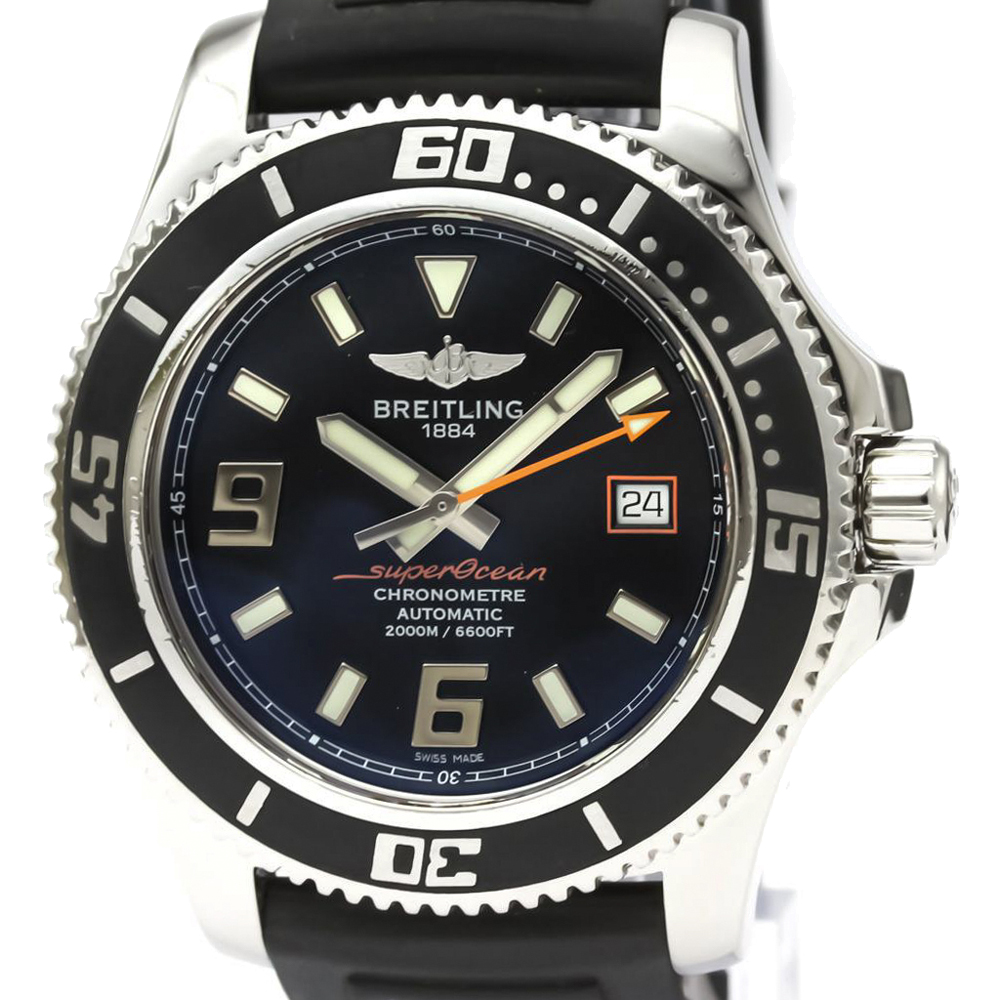 

Breitling Black Stainless Steel Superocean A17391 Automatic Men's Wristwatch 44 MM