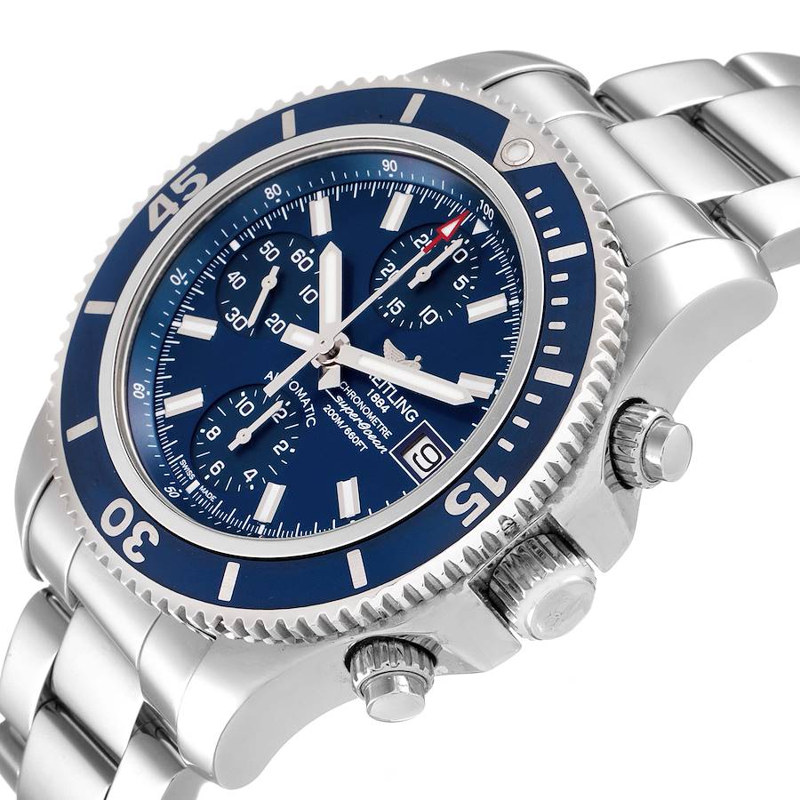 

Breitling Blue Stainless Steel Superocean Chronograph A13311 Men's Wristwatch 42 MM