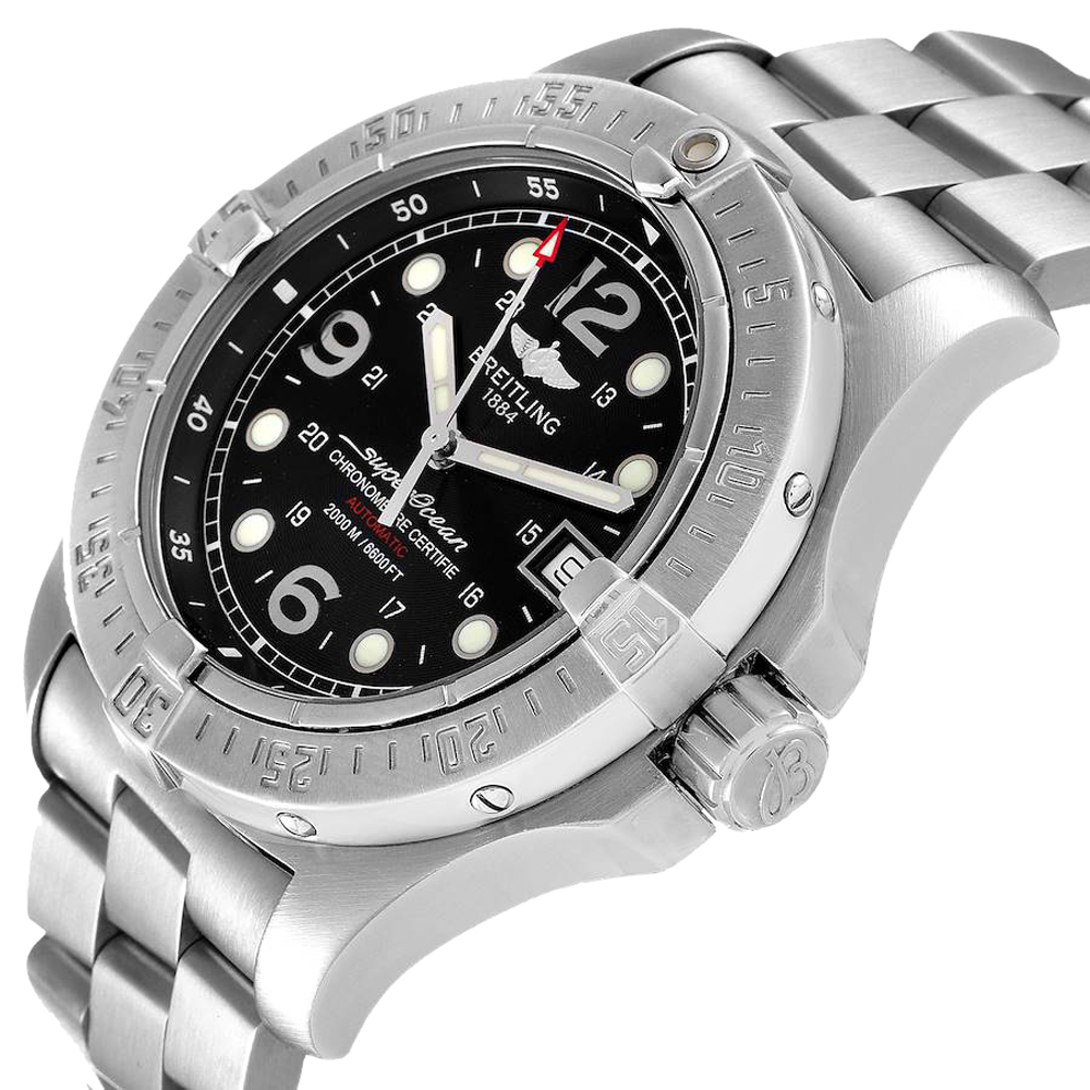 

Breitling Black Stainless Steel Superocean Steelfish A17390 Men's Wristwatch 44 MM