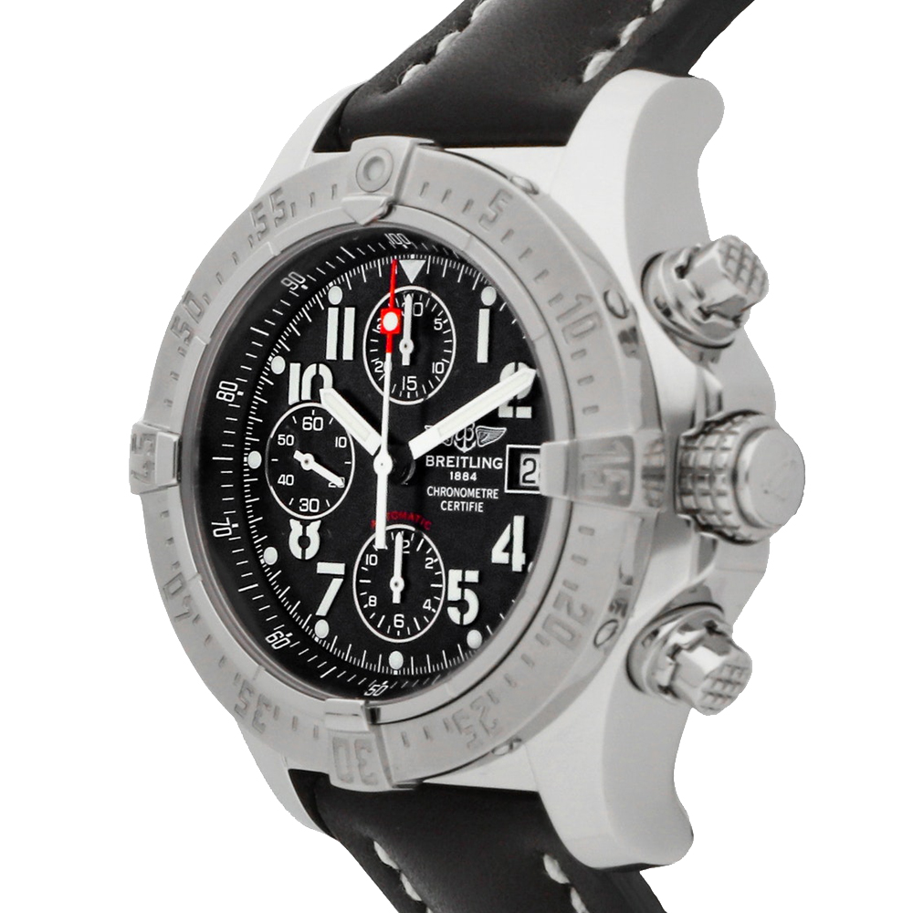 

Breitling Black Stainless Steel Avenger Skyland A1338012/B861 Men's Wristwatch 45 MM