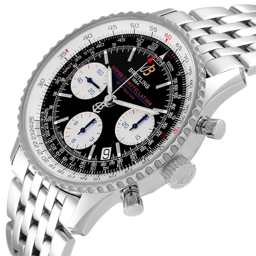 

Breitling Black Stainless Steel Navitimer Super Constellation Limited Edition A23322 Men's Wristwatch 42 MM