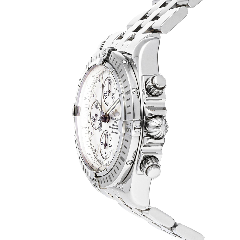 

Breitling White Stainless Steel Chronomat Evolution A1335611/G569 Men's Wristwatch 43 MM