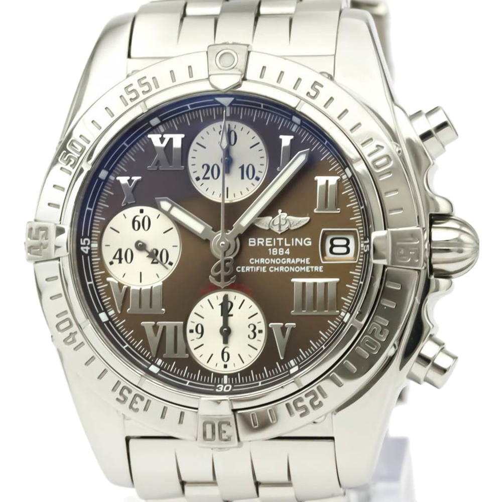 

Breitling Brown Stainless Steel Cockpit Automatic A13358 Men's Wristwatch 39 MM