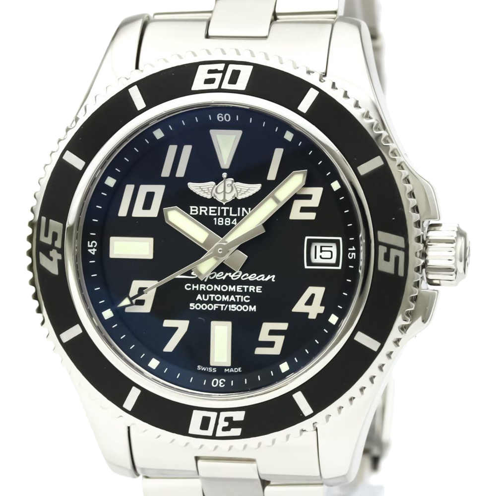 

Breitling Black Stainless Steel Superocean Automatic A17364 Men's Wristwatch 42 MM