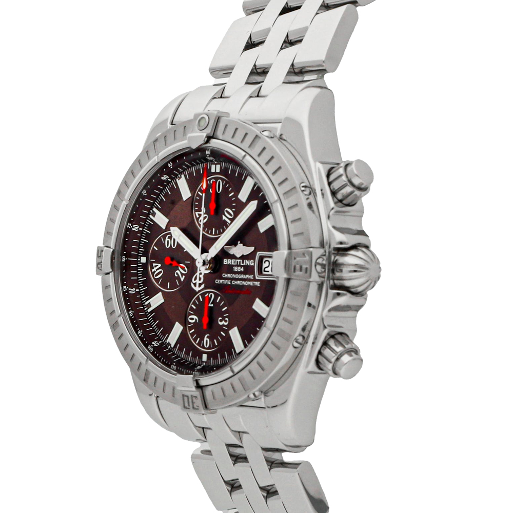 

Breitling Brown Stainless Steel Chronomat Evolution Limited Edition A13356L4/Q558 Men's Wristwatch 44 MM