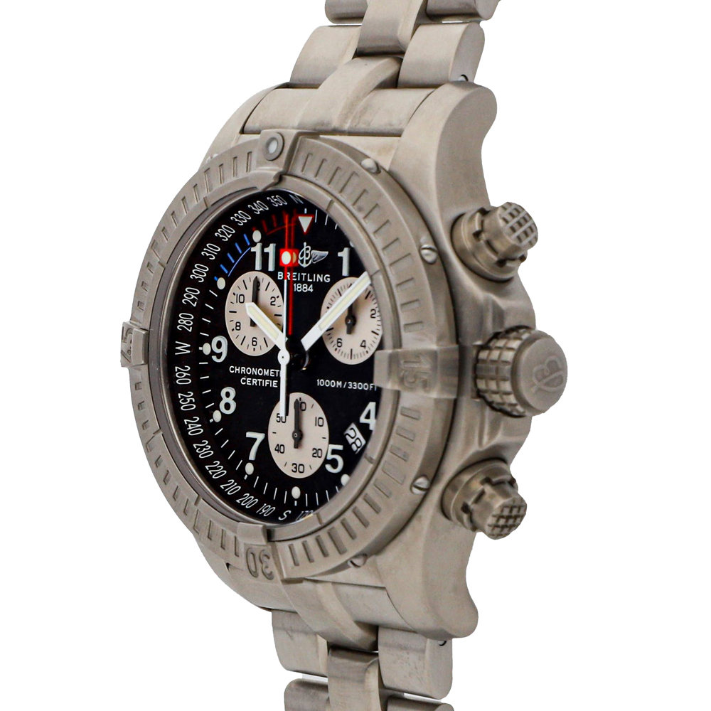 

Breitling Black Titanium Chrono Avenger M1 E7336009/B598 Men's Wristwatch 44 MM