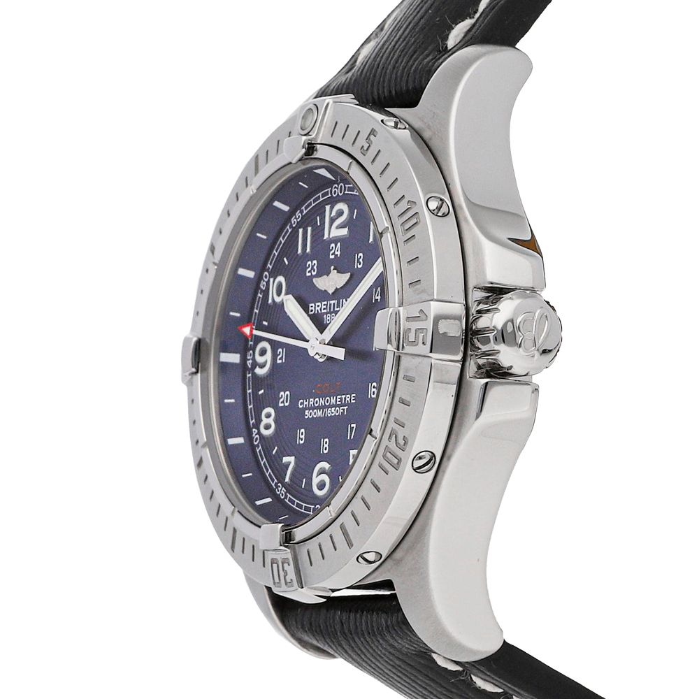 

Breitling Blue Stainless Steel Colt II A7438010/C675 Men's Wristwatch 41 MM