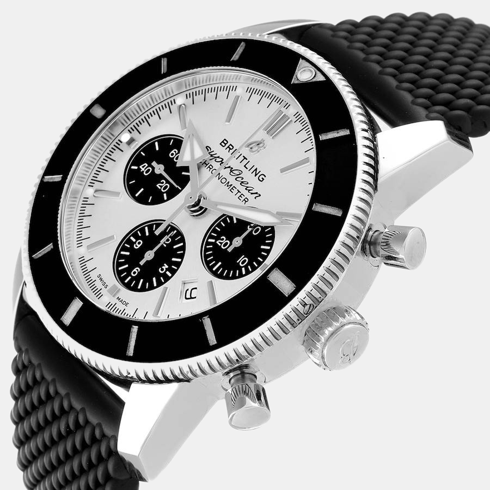 

Breitling Silver Stainless Steel SuperOcean Heritage II B01 AB0162 Men's Wristwatch 44 mm