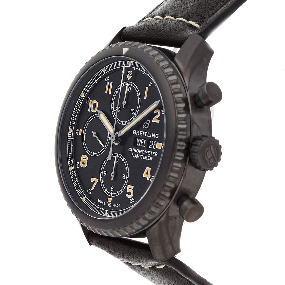 

Breitling Black Blacksteel Navitimer 8 Chronograph M13314101B1X1 Men's Wristwatch 43 MM