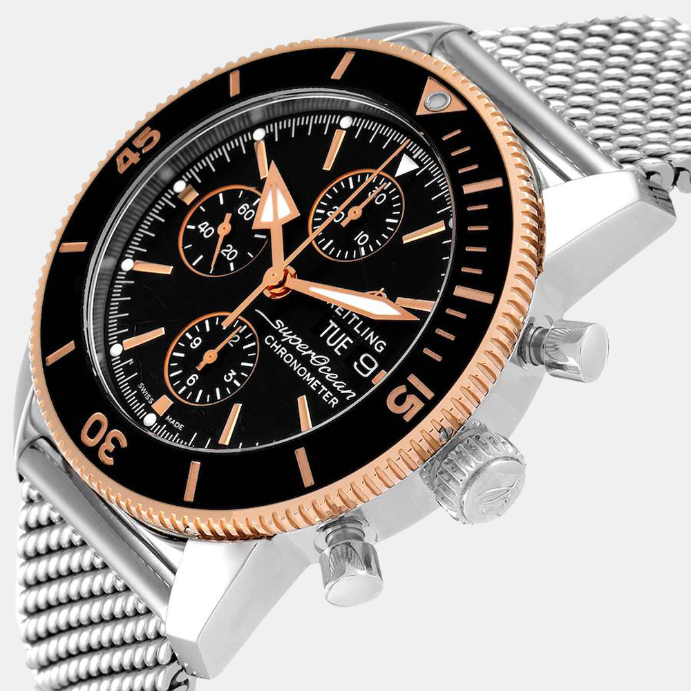 

Breitling Black Stainless Steel Superocean U13313 Automatic Men's Wristwatch 44 mm
