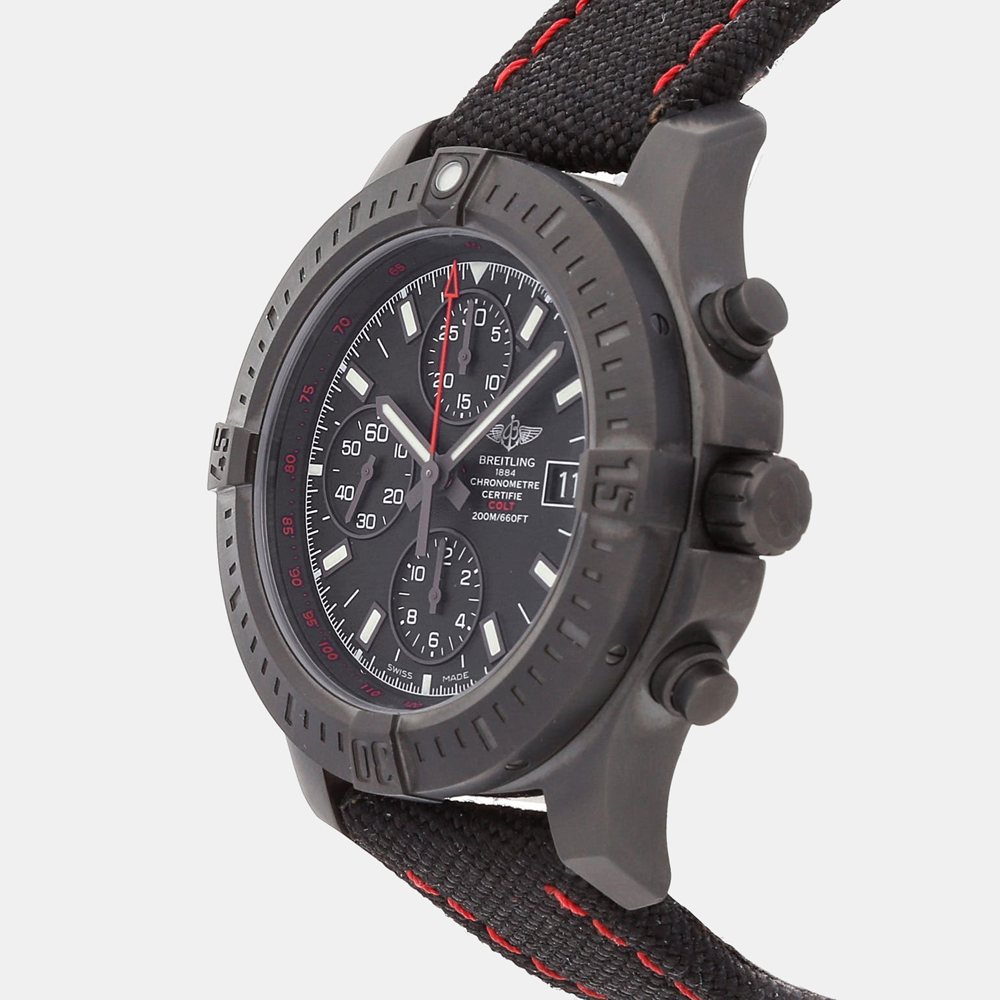 

Breitling Black PVD Coated Stainless Steel Colt Chronograph Limited Edition M133881A/BE99 Men's Wristwatch 44 MM