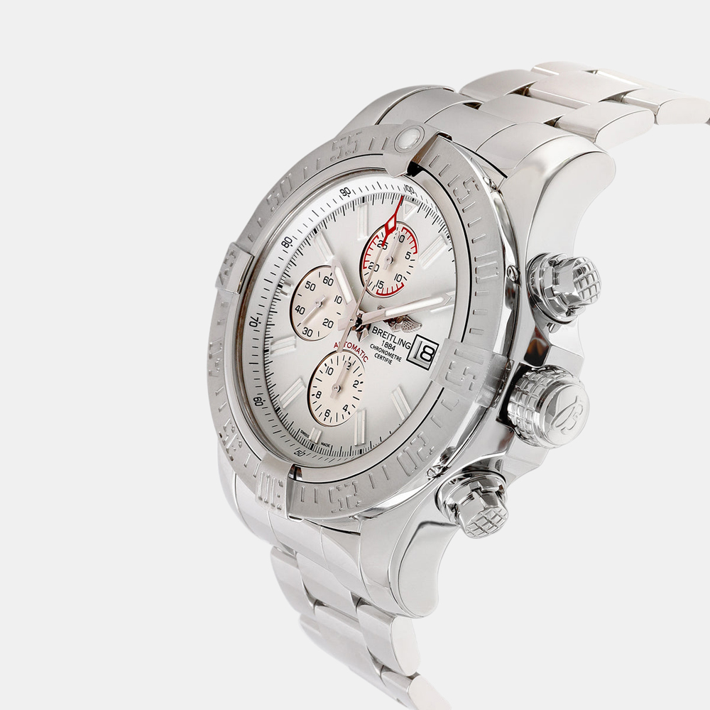 

Breitling Silver Stainless Steel Avenger II A13371 Men's Wristwatch 48 MM